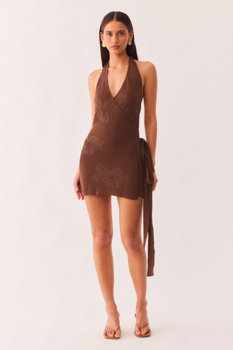 TAHITI WRAP MINI DRESS